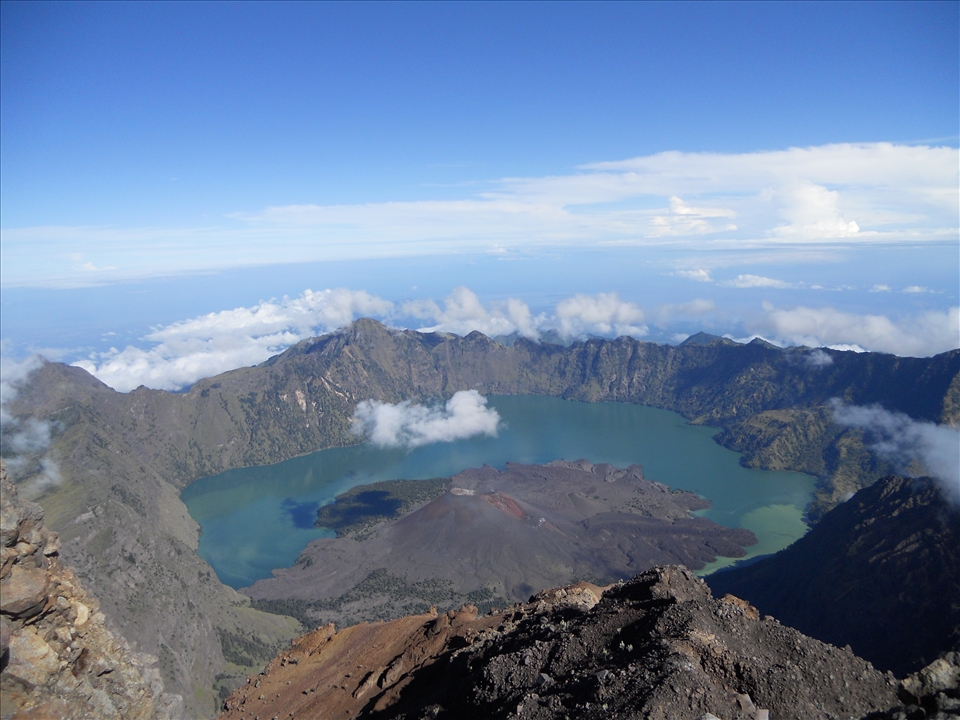 The creater viewed from the summit