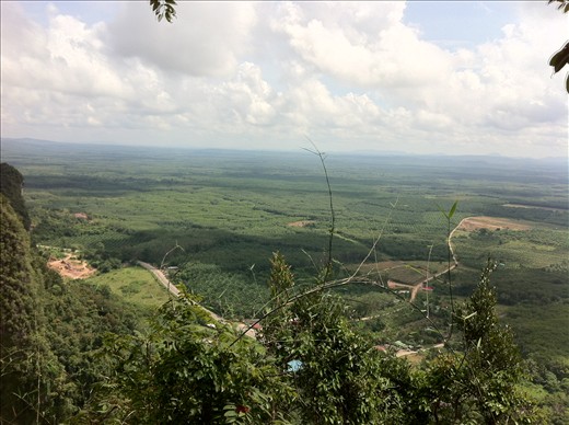 View from part of the way up steps at Tiger Cave Temple Krabi