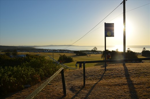 Just around the corner from where the country was born in 1770, harmless activity starts early in the morning.