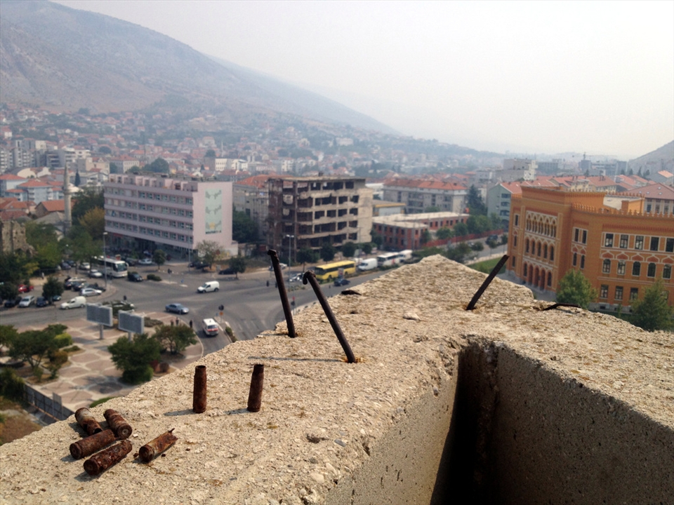 Shooting people. POV from 