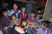 A new group of tourists  are greeted by the village children hoping to sell their jewellery. : by lorib33, Views[185]
