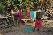 A woman wakes early to display her scarfs for the daily sale.: by lorib33, Views[195]