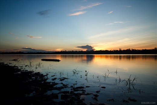 The oxbow lake of Yarina Cocha is only a few miles from Pucallpa (referred to by author Tom Robbins as the 