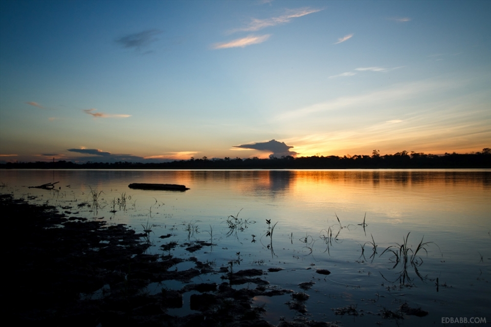 The oxbow lake of Yarina Cocha is only a few miles from Pucallpa (referred to by author Tom Robbins as the 