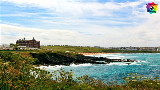 Beautiful view of Fistral Beach from the Headland - Newquay, Cornwall