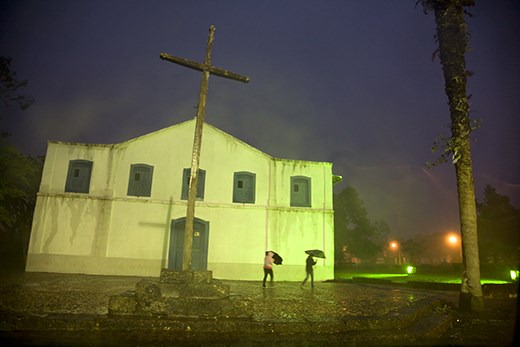 Historic church in the town of Chapada dos Guimarães center