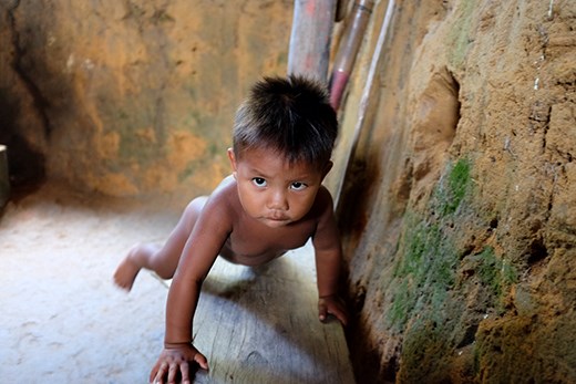 Visiting an indigenous tribe in the city of Manaus.