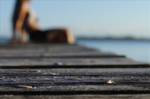 On a dock at sunset, feeling the Sun over my skin, breathing... I found myself.