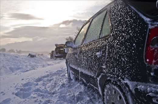 A Different Dartmoor. Frozen roads make the area hard to access.