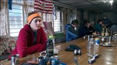 Chocolate bars for dinner at Deurali. 3200m high and -5 degrees. We walked through fog for hours to reach this teahouse and couldn't see 5 metres in front of us the whole time. The only warmth came from a gas cooker placed under that table. : by lucyforlife, Views[658]