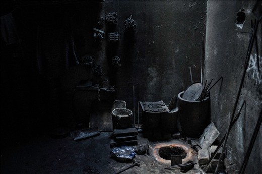A typical iron melting factory in Sadarghat, Dhaka. There are 650.000 to 2 million street children in Bangladesh. Others are 