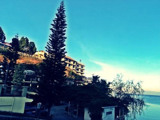 a view from the shore that is very delightful.