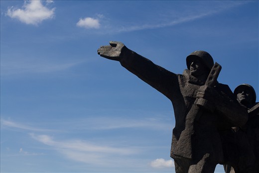 Victory Day 2012 in Latvia. Release the clouds to freedom.