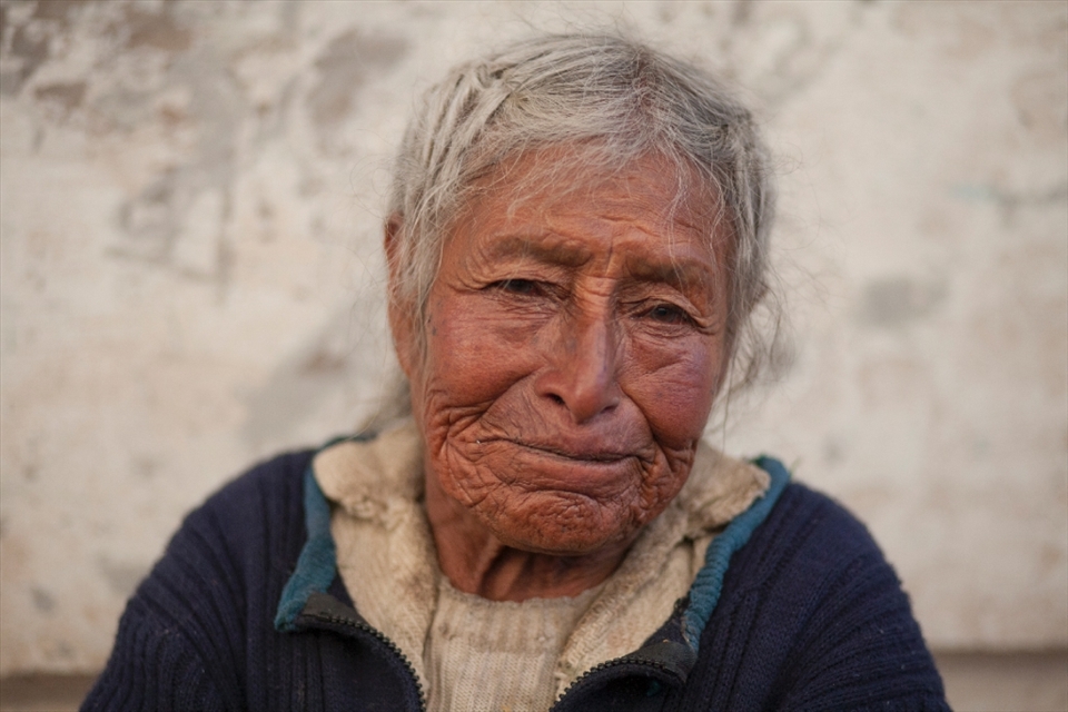 An old lady begging for a meagre amount of money on the dusty streets.  This is such a sad and all-too-common site in the heavily tourist populated city of Cusco, Peru.