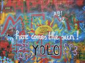 Prediction of Erasmus Life
I started my experience at the begin of august and at the first day I visited Prague and I visited Lennon Wall where it is filled with John Lennon -inspired grafitti and pieces of lyrics from Beatles songs.
The sentence at which i made photo “here comes the sun” it was like a prediction of what will happen all ten month in Erasmus. In fact all ten month I had a lot of fun, I met new beautiful people, I found myself and I discovered a new culture.: by luminosa, Views[299]