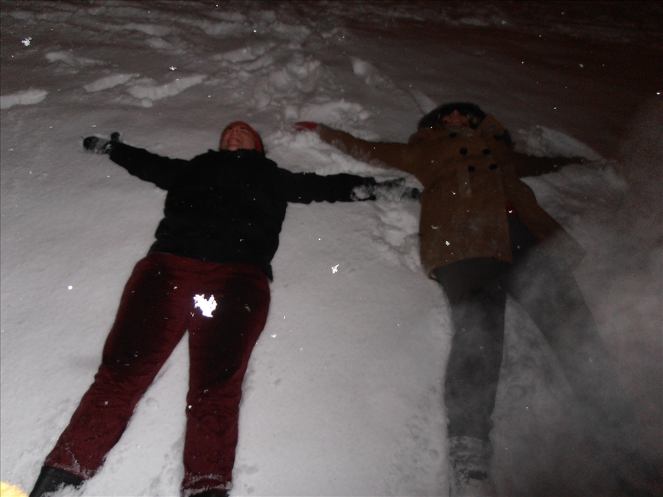 The first snow
To see the first snow after a lot of years was a beautiful experience and see the faces of the people who never seen a real snow was wonderful. To celebrate the winter we had a snow battle and we made a snow man. The first week of winter was magic and beautiful. after the magic, arrived the real cold and our rooms weren’t to much warm and we had a little bit of cold and everyone of us had enough of winter. Unfortunately the winter didn’t had enough of us and wanted to stay in Czech Republic until april.