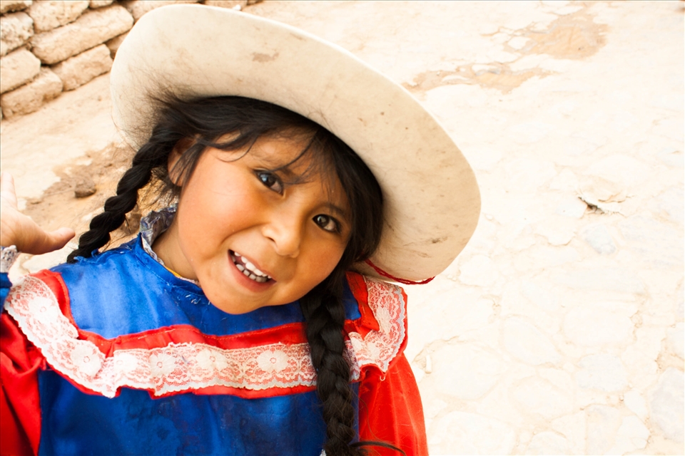 Amancay, a little girl from Humahuaca. She was walking and buying somr food with her mom.