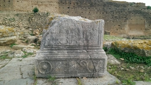 Roman inscription at Chellah