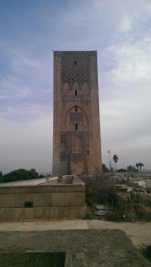 Close-up of Hassan Tower