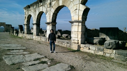 Me standing in front of an aquaduct