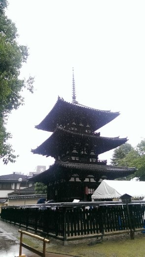 Todaiji Temple - The three storied pagoda, south of the Southern Octagonal Hall
