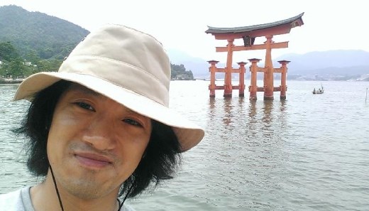 Posing in front of O-torii Gate