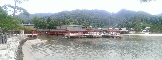 Panoramic view of Itsukushima Shrine