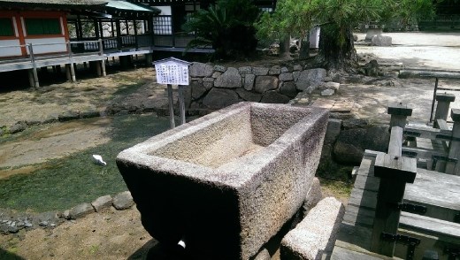 A sink in Itsukushima Shrine