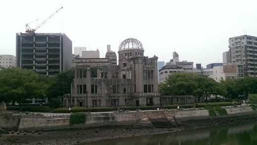 The Hiroshima Prefectural Industrial Promotion Hall, now known as The A-bomb Dome building