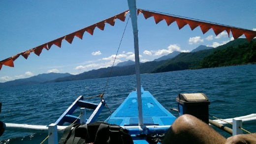 Bow view of the boat