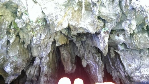 Entering the underground river