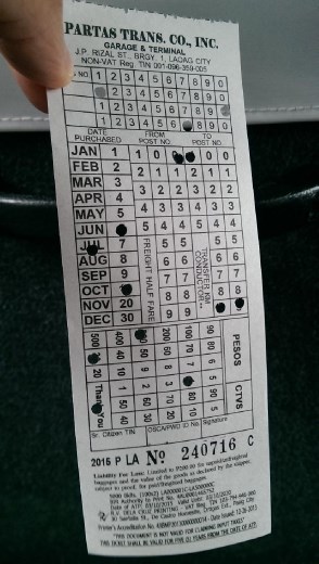 Partas bus ticket. Never seen one like this before