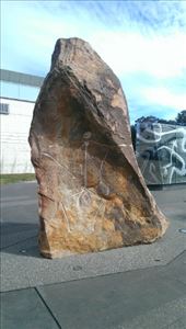 Aboriginal Rock Art outside National Portrait Gallery: by macedonboy, Views[202]