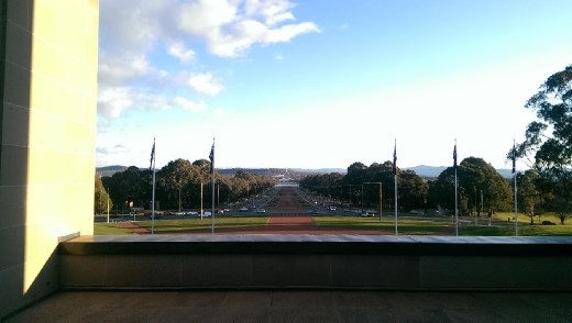 View of ANZAC Parade from memorial