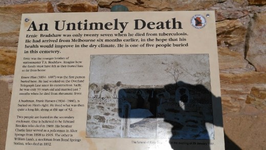 Dexcription of graveyard at the Telegraph Station