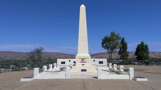 Lest We Forget monument at ANZAC HIll
