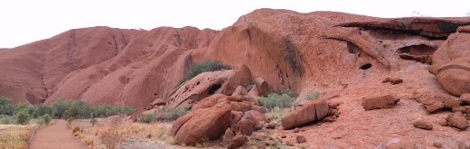 Interesting rock formation at Uluru