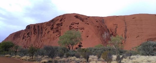 Interesting rock formation at Uluru