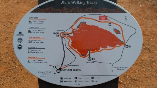 Map of base walk. About an hour in