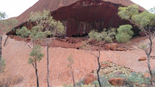Interesting rock formation at Uluru