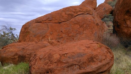 Interesting rock formation at Uluru