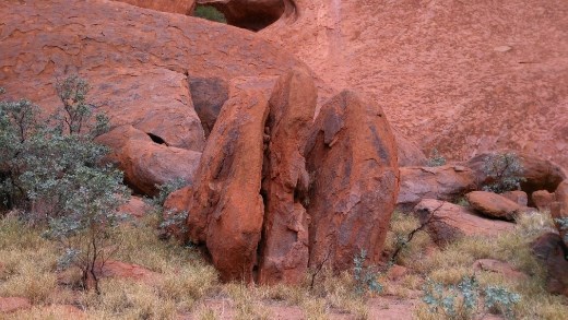 Interesting rock formation at Uluru