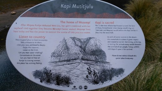 Description of water hole at Kulpi Mutitjulu