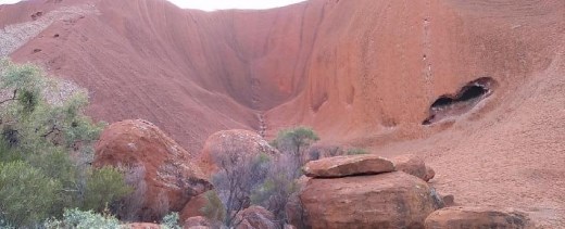 Interesting rock at Uluru