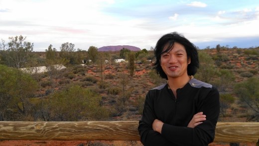 Me at the Uluru lookout in Pioneer Outback Lodge