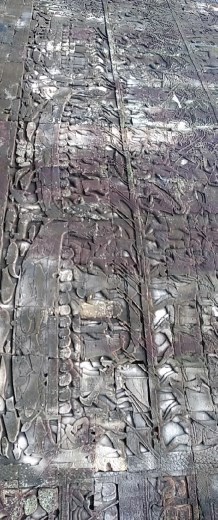 Bayon - Bas relief depicting a sea battle