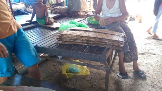 Making dried bananas