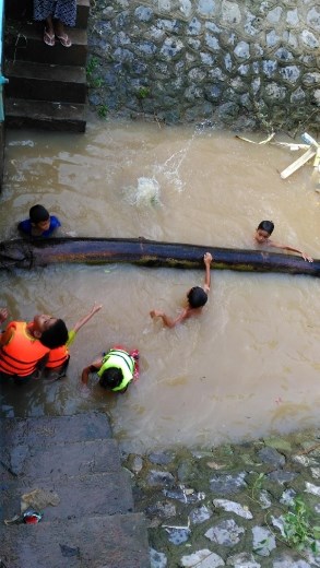 Village children playing