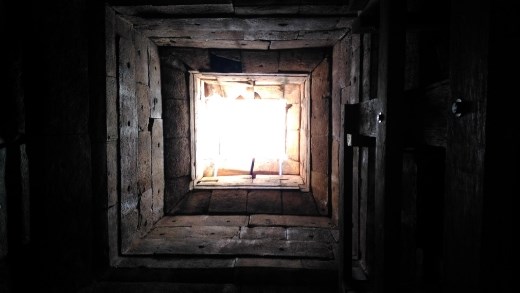 Roof of main shrine at Wat ek Phnom Temple