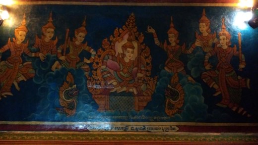 Murals depicting the life of Buddha